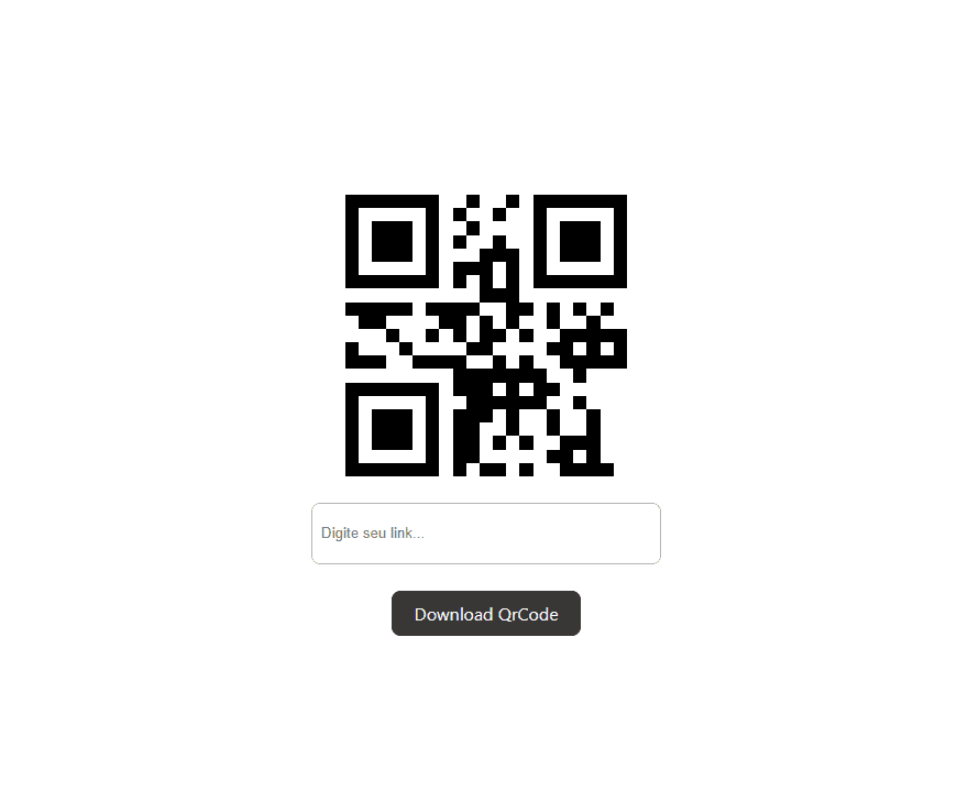 Imagem de um site gerador de Qrcode
